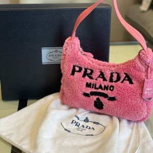 Authentic Prada Pink Re-Edition 2000 terry mini-bag